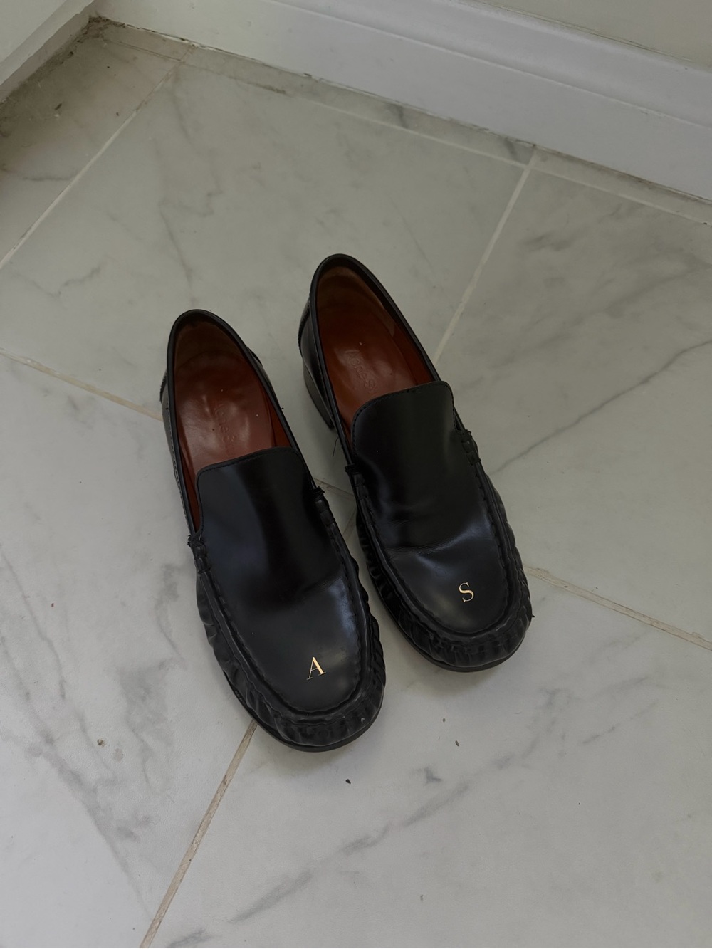 Acne studios Black Leather Loafers